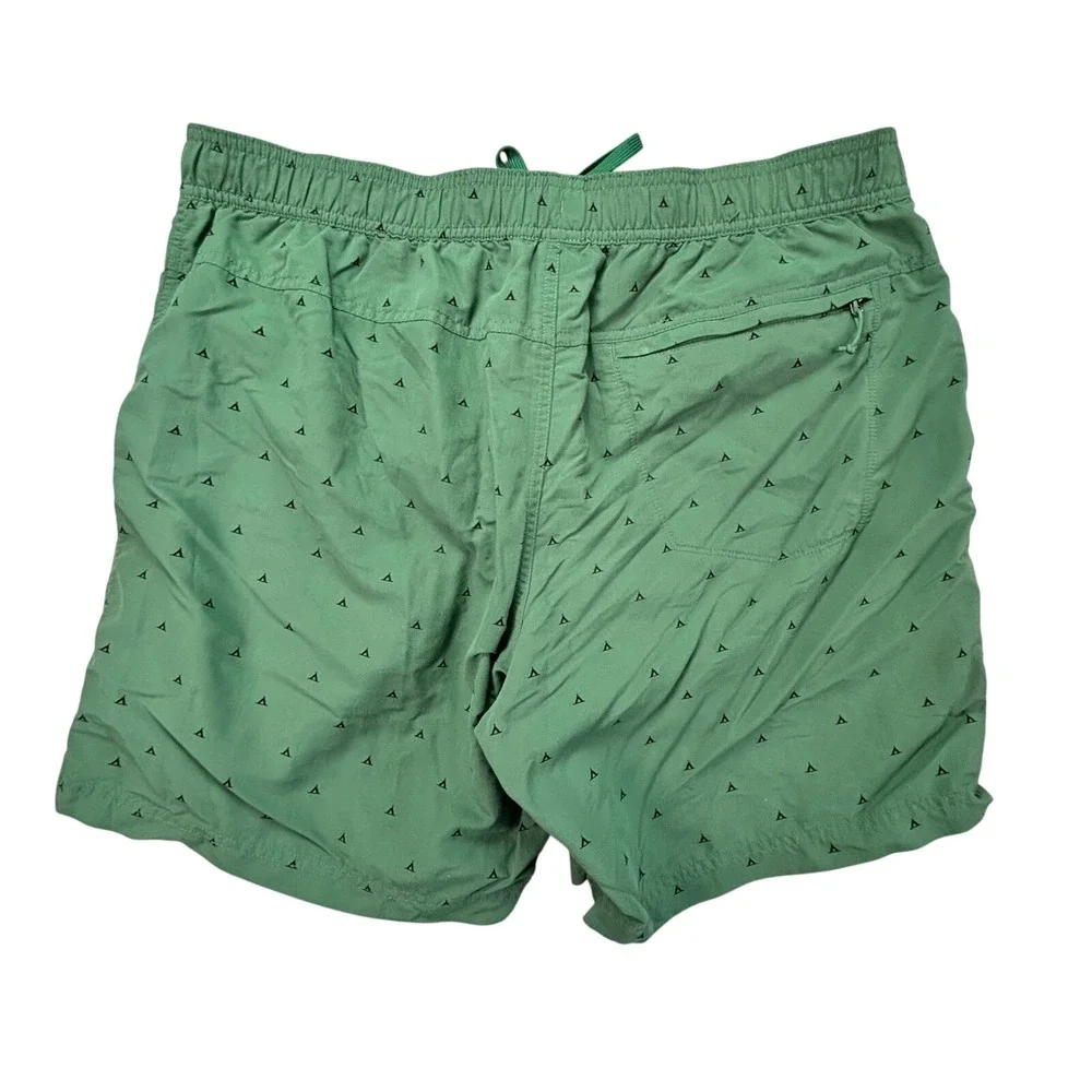 The North Face Shorts Mens XL Green Tent Print Nylon Mesh Lined‎ NF0A2UNJ